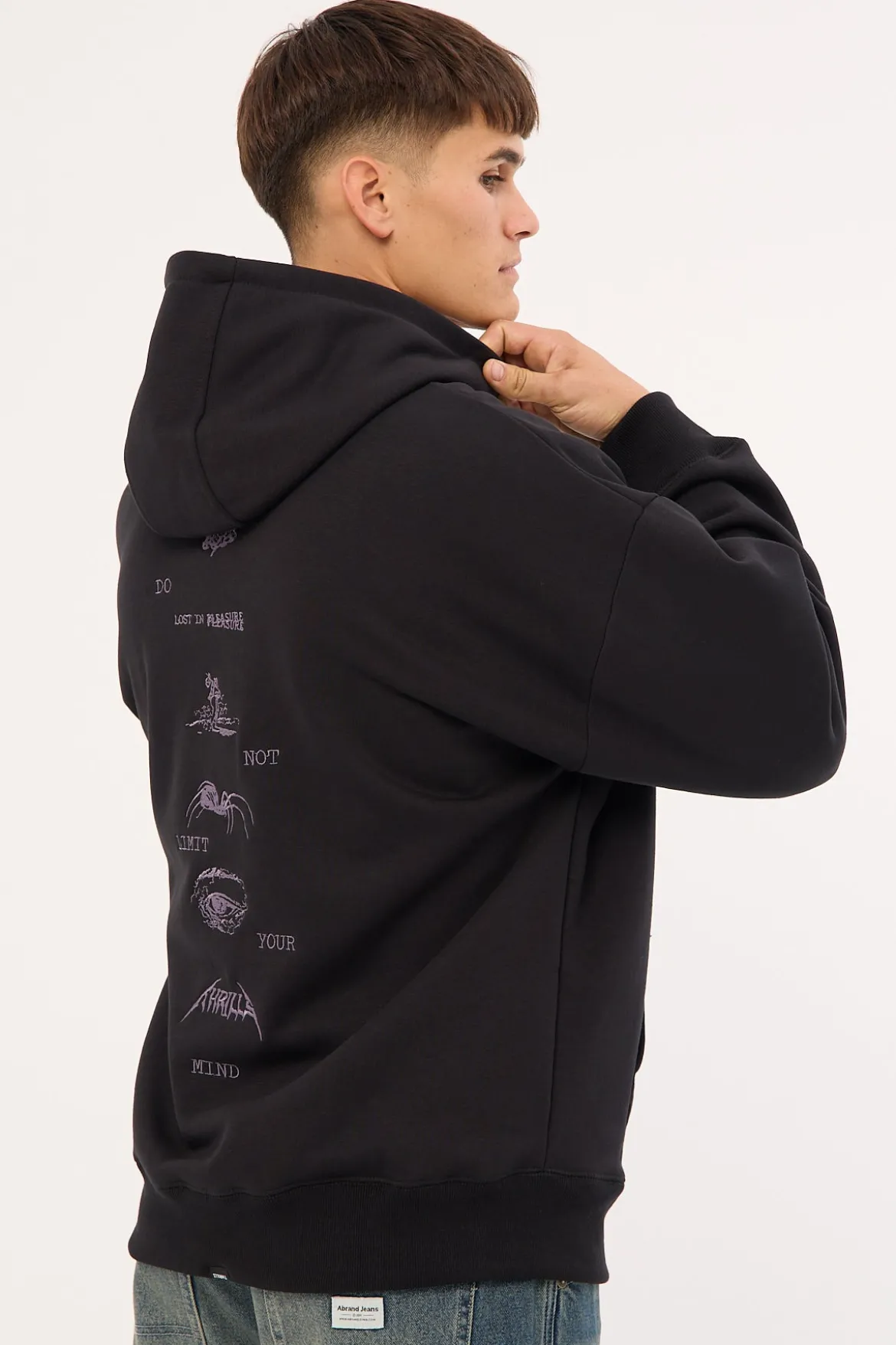 Do Not Limit Your Mind Slouch Pull On Hood Black