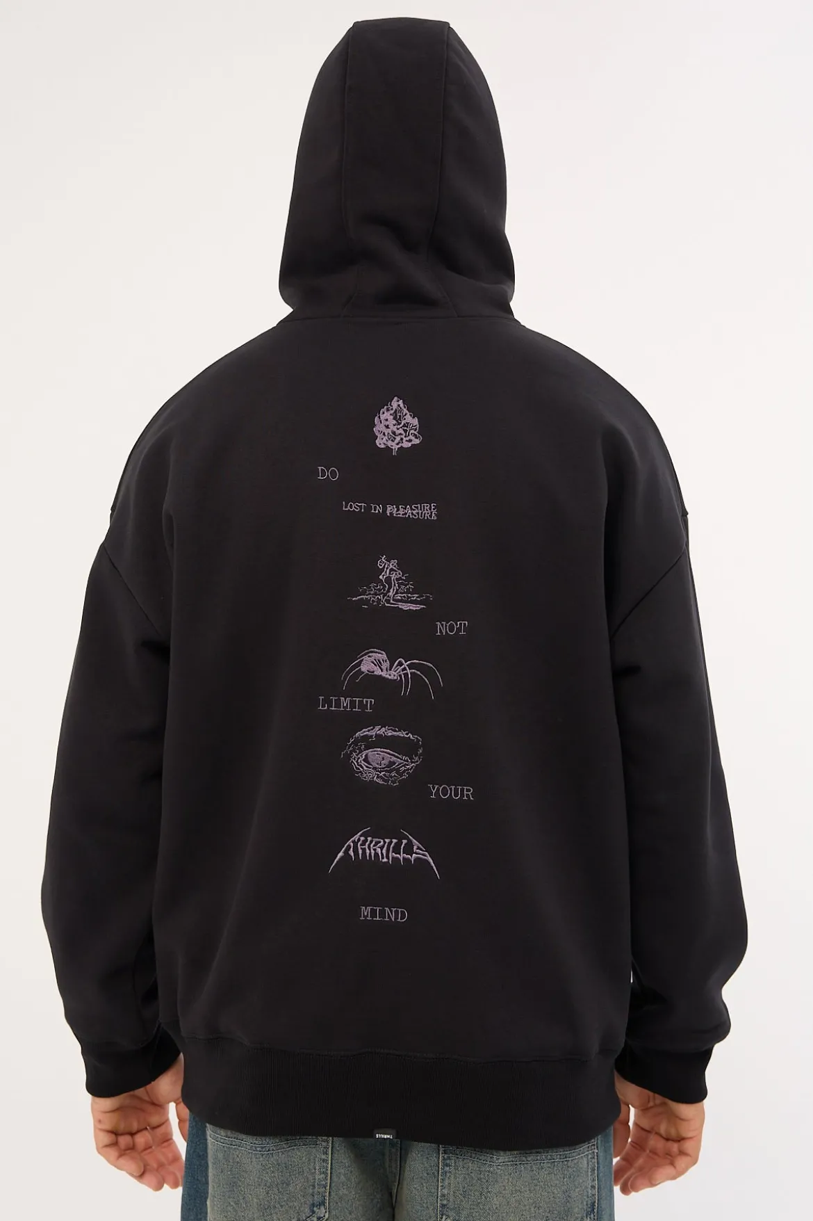 Do Not Limit Your Mind Slouch Pull On Hood Black