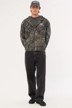 Dodge Em Zip Thru Hooded Jacket Camo