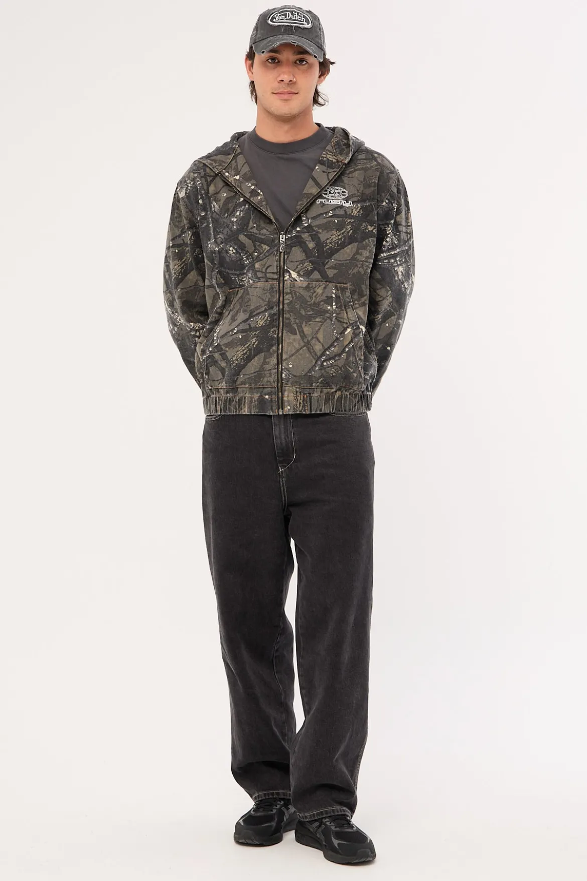 Dodge Em Zip Thru Hooded Jacket Camo