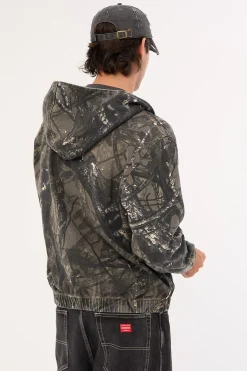 Dodge Em Zip Thru Hooded Jacket Camo