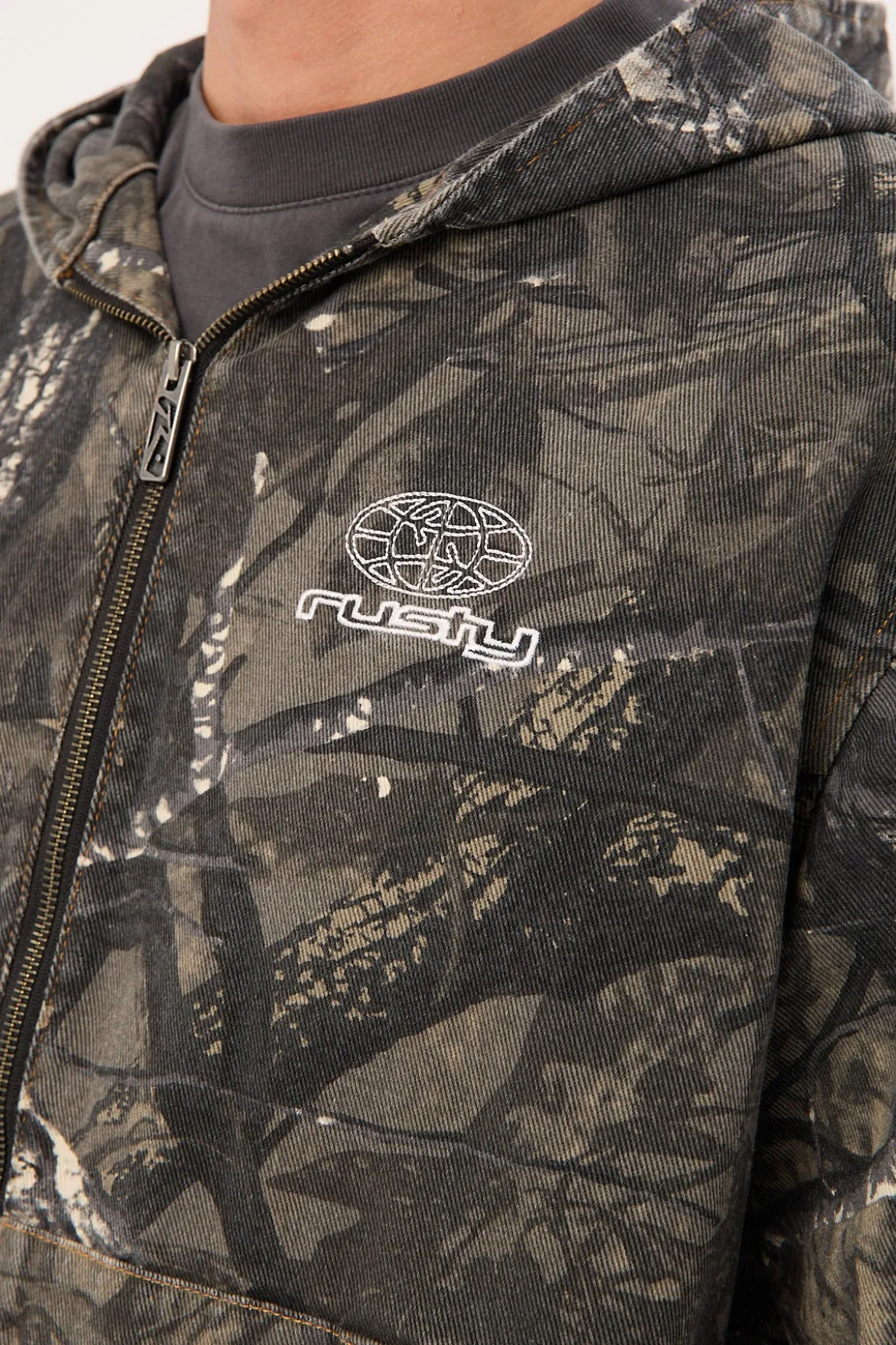 Dodge Em Zip Thru Hooded Jacket Camo