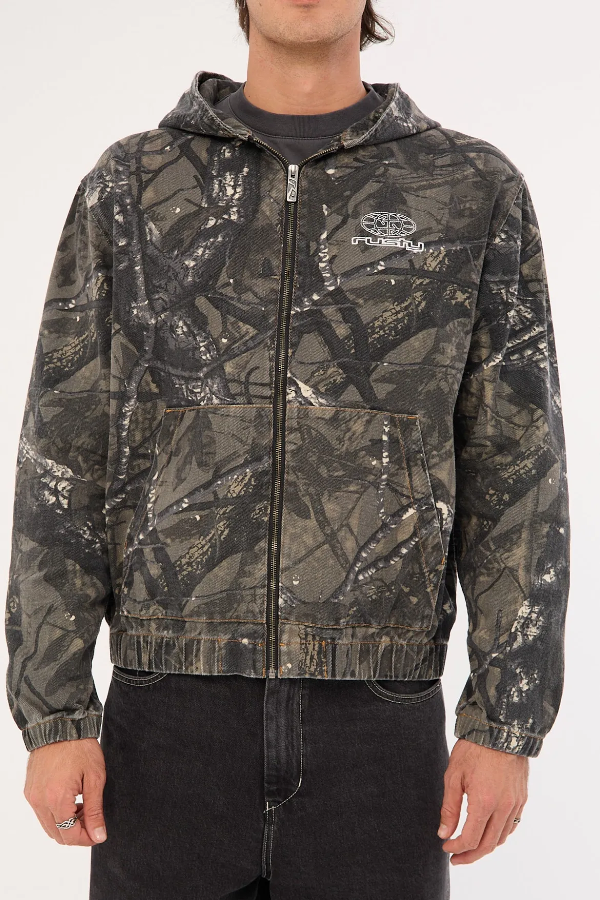 Dodge Em Zip Thru Hooded Jacket Camo