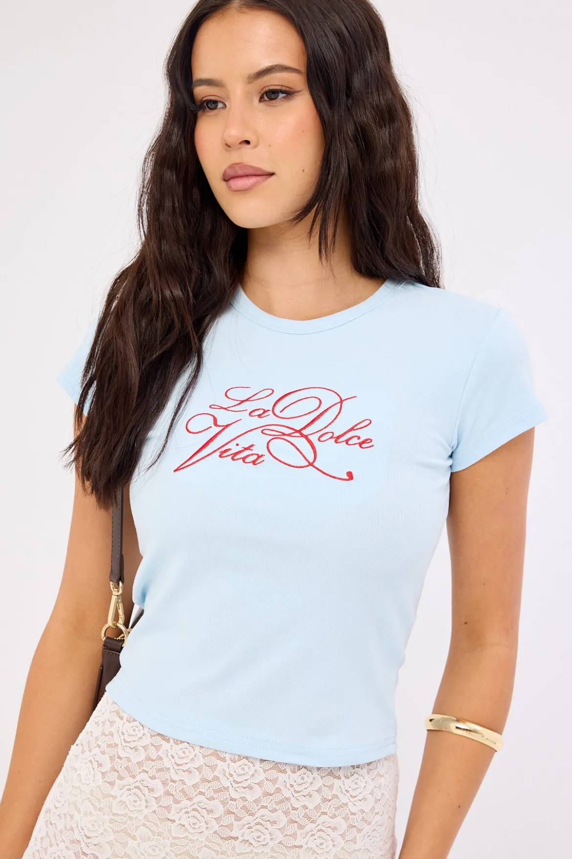 Dolce Fitted Tee Blue