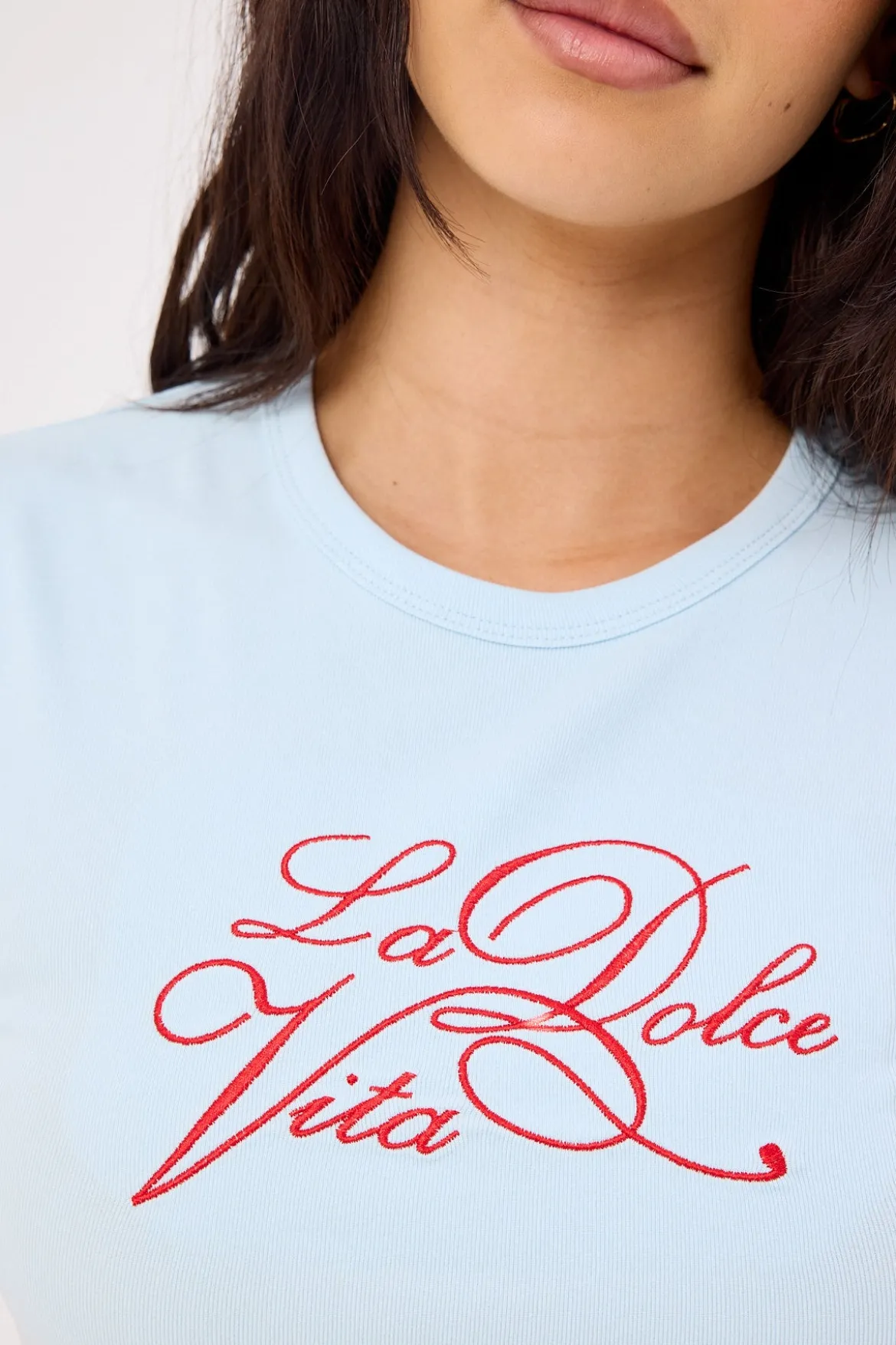 Dolce Fitted Tee Blue