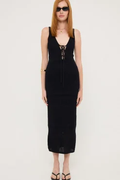 Dolcetto Knit Maxi Dress Black