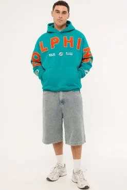 Dolphins Arch Hoodie Aqua