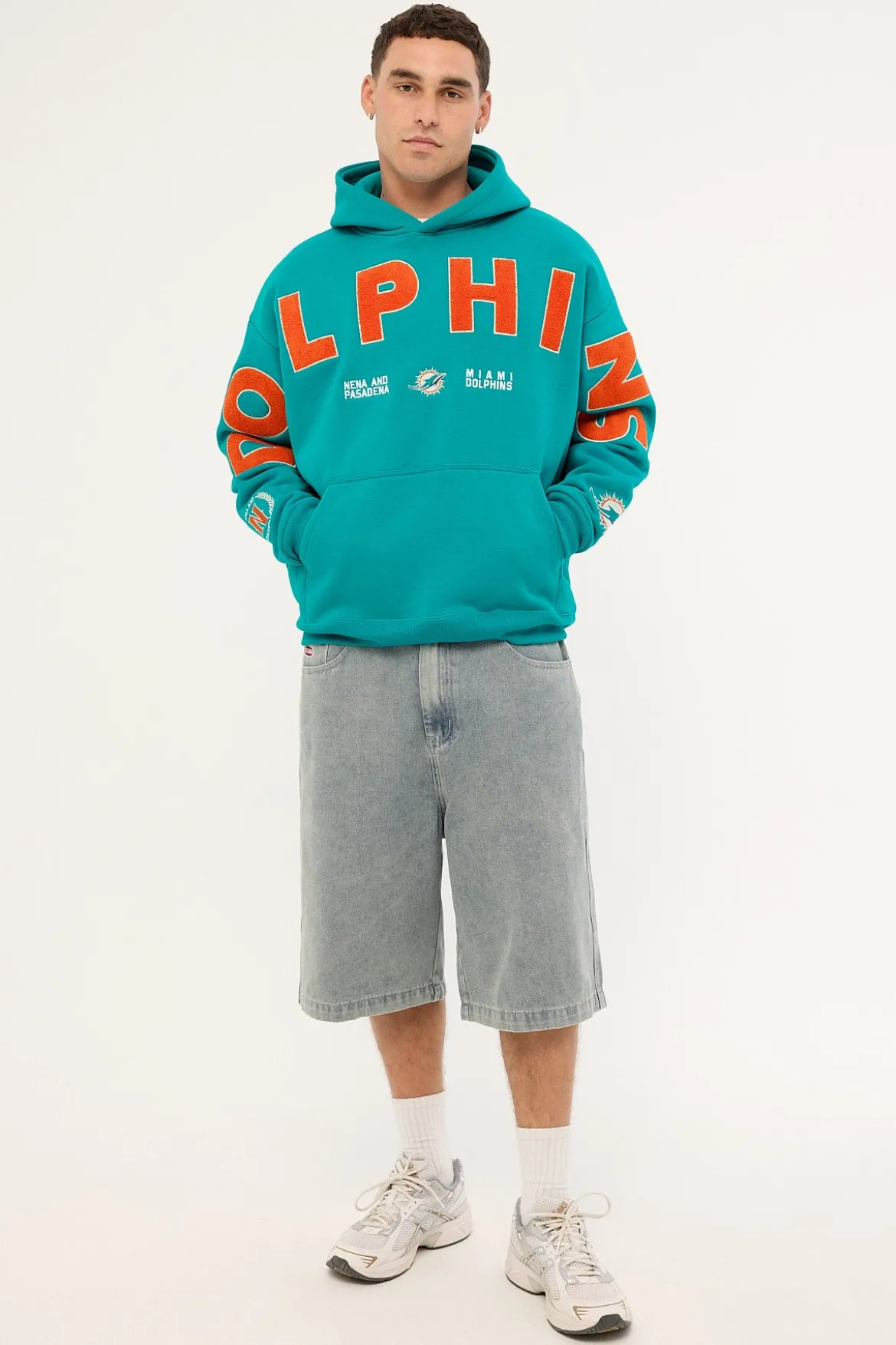 Dolphins Arch Hoodie Aqua