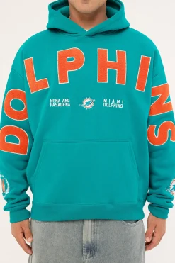 Dolphins Arch Hoodie Aqua