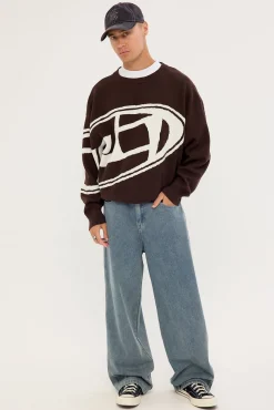 Dominion Knit Sweater Coffee Brown