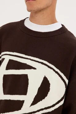 Dominion Knit Sweater Coffee Brown