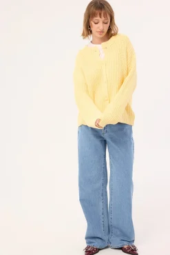 Dottie Slouch Cardigan Lemon