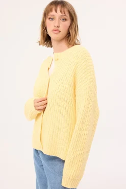 Dottie Slouch Cardigan Lemon