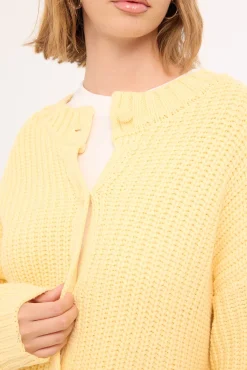 Dottie Slouch Cardigan Lemon