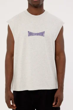 Double Down Embro Box Fit Oversize Short Muscle Tee Grey