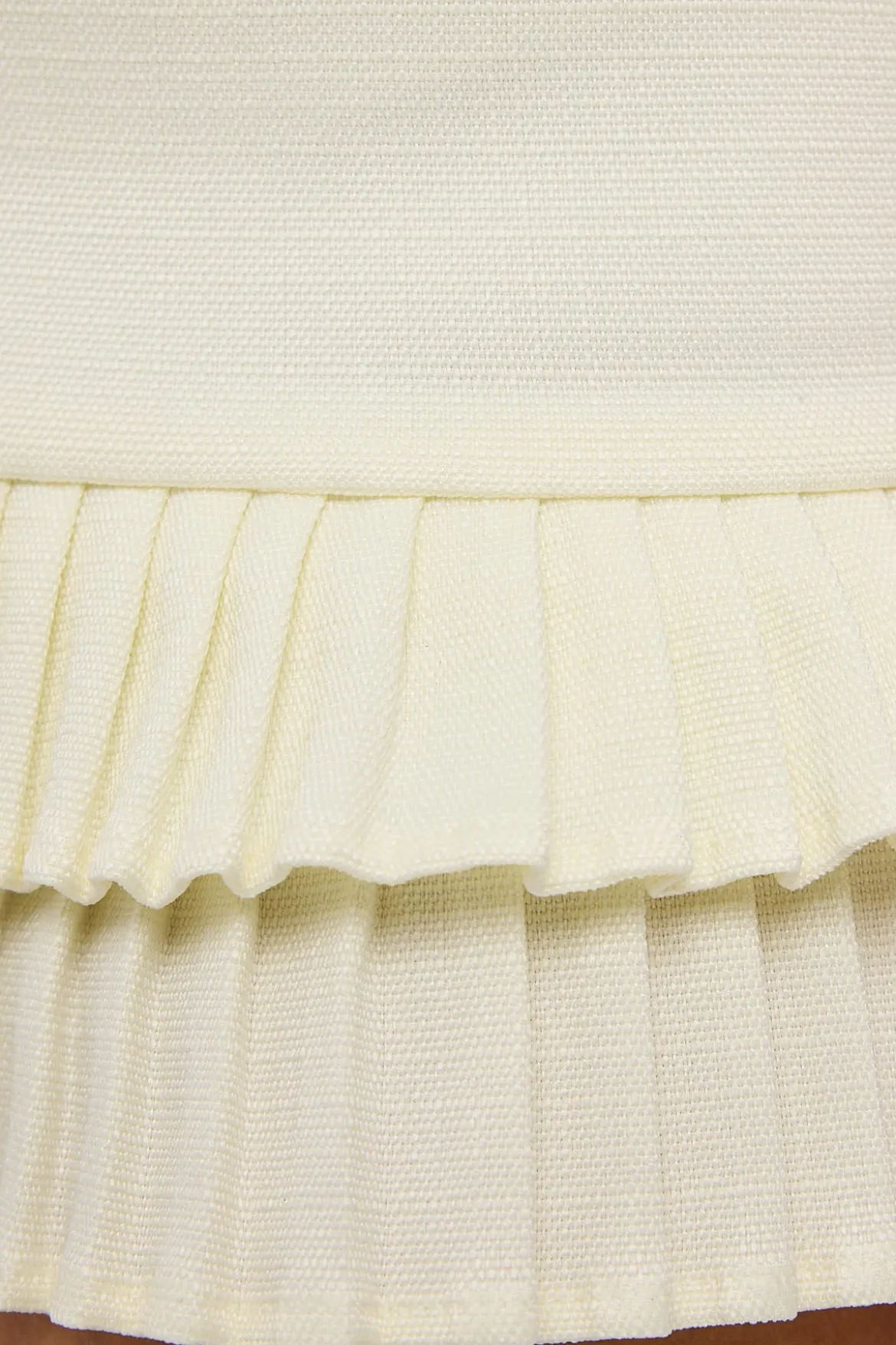 Double Ruffle Mini Skort Soft Lemon
