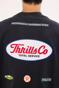 Double Time Box Fit Oversize Cropped Muscle Tee Twighlight Black