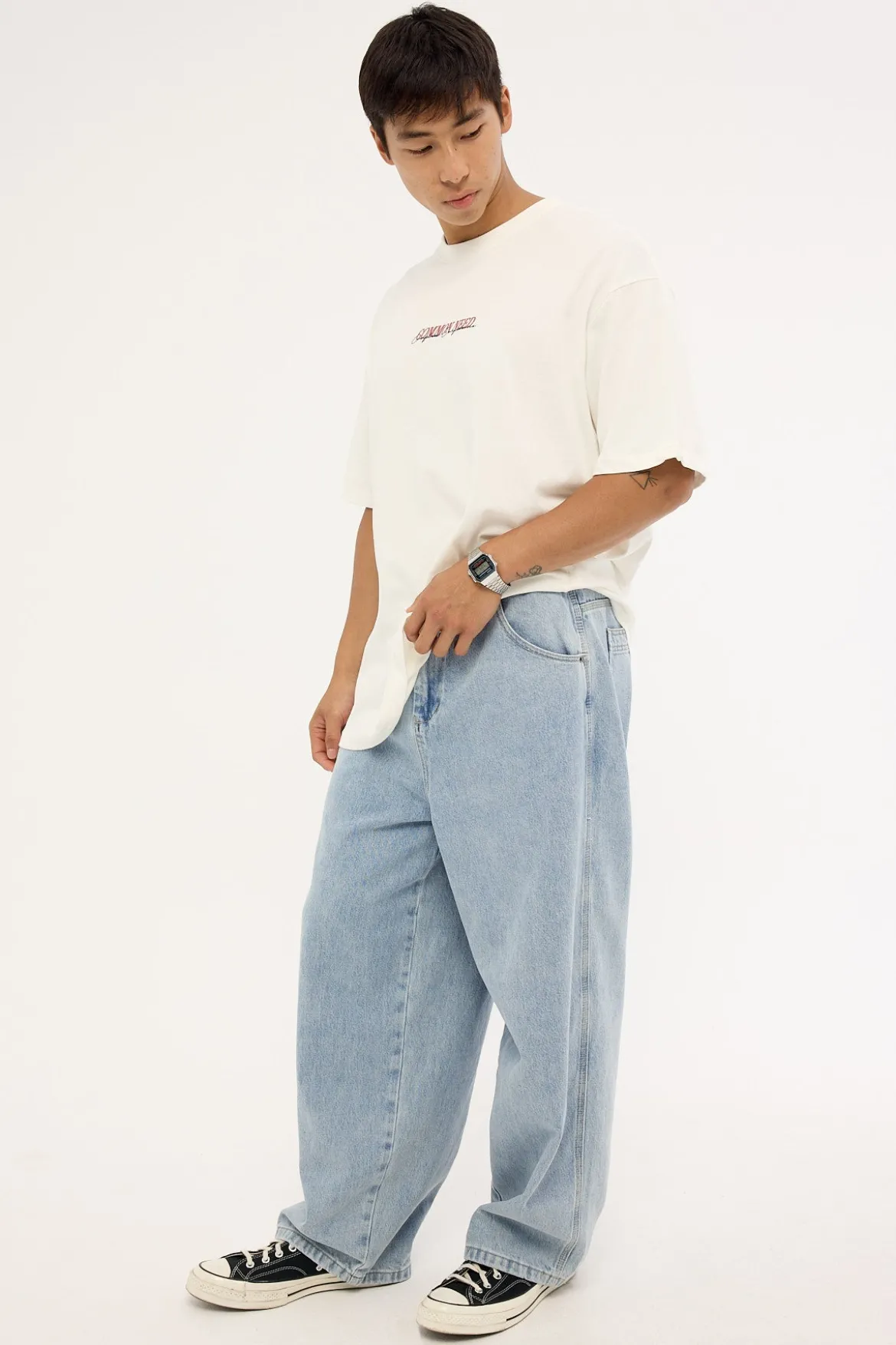Dozer Baggy Jean Worship Worn Blue Denim