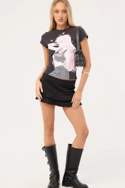 Dreamwave Baby Tee Washed Black