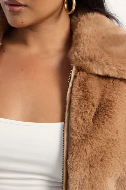 Drita Faux Fur Camel