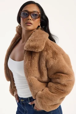 Drita Faux Fur Camel