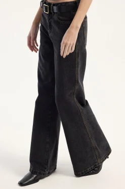 Drop Kick Flare Jean Black Rinse