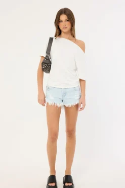 Dukes Low Waist Mini Denim Shorts Xanthe