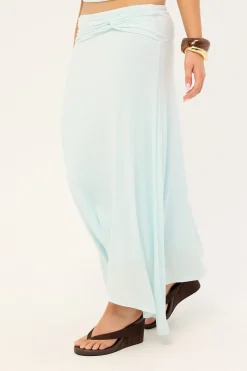 Dulcie Asymmetrical Midi Skirt Blue