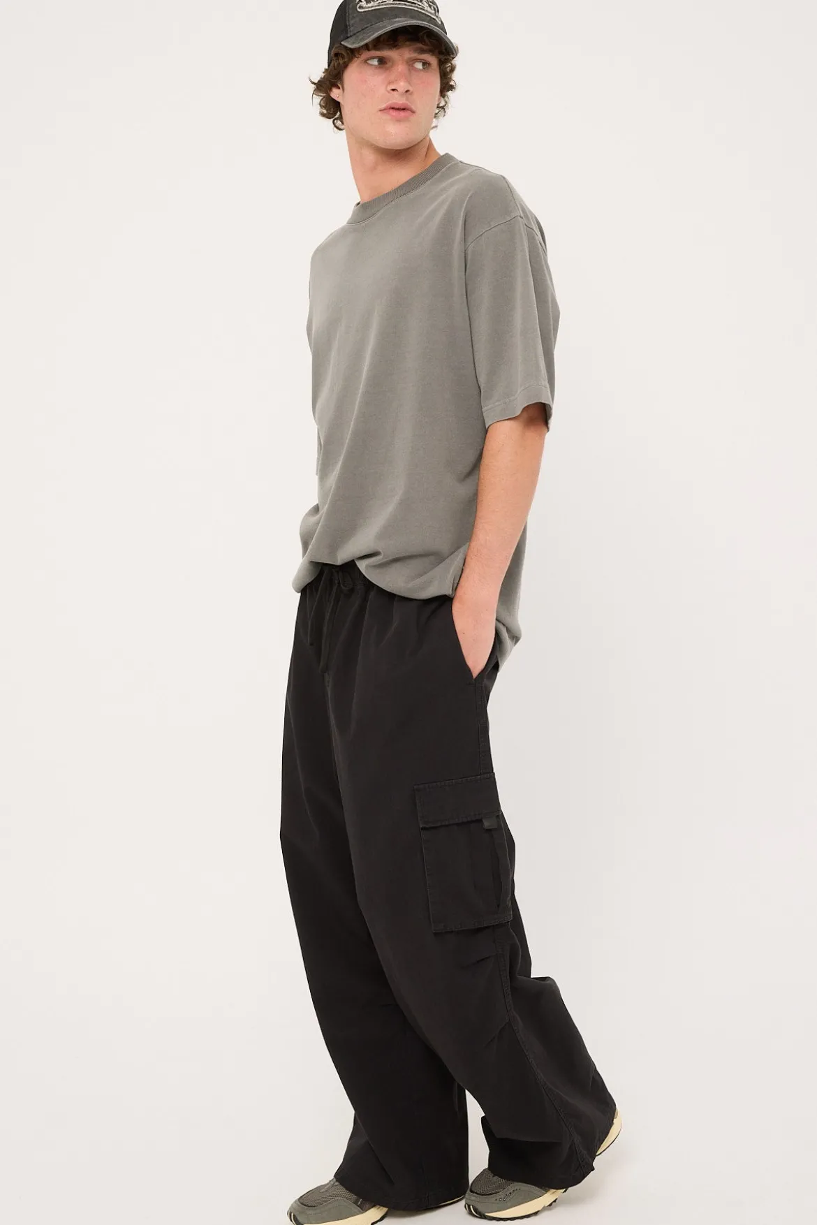 Dune Baggy Cargo Pant Washed Black