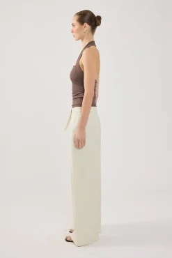 Duo Wrap Mid Rise Pant STONE