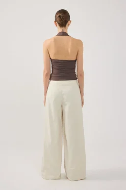 Duo Wrap Mid Rise Pant STONE