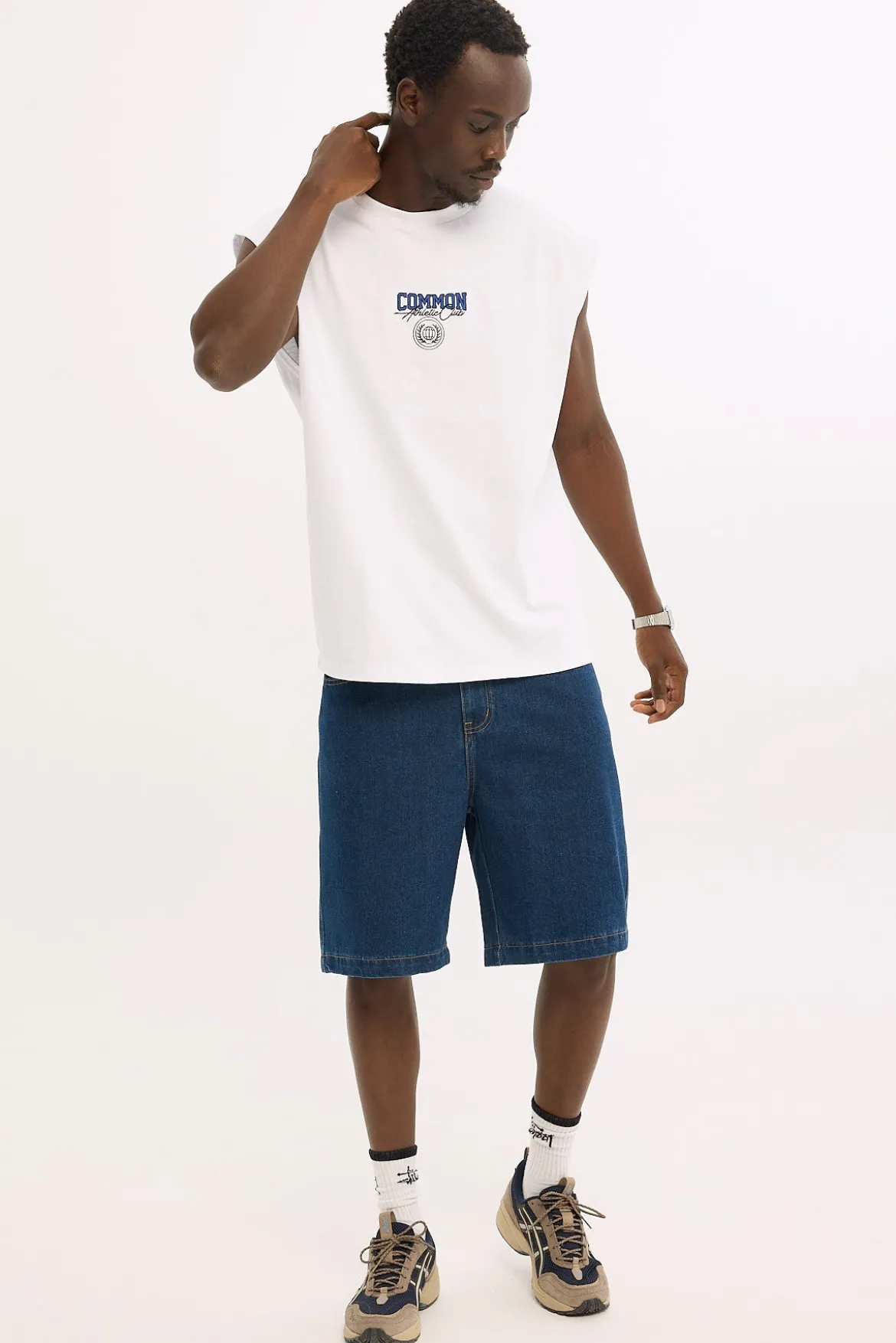 Dynamic Slub Muscle Tank White