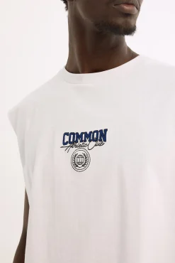 Dynamic Slub Muscle Tank White