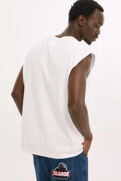 Dynamic Slub Muscle Tank White