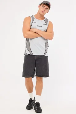 Echelon Loose Singlet Tank Grey