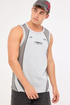 Echelon Loose Singlet Tank Grey