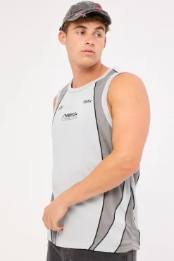 Echelon Loose Singlet Tank Grey