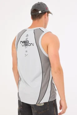 Echelon Loose Singlet Tank Grey