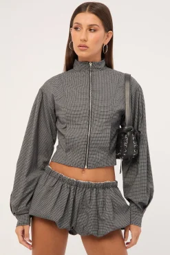 Eclipse Mini Short Onyx Plaid