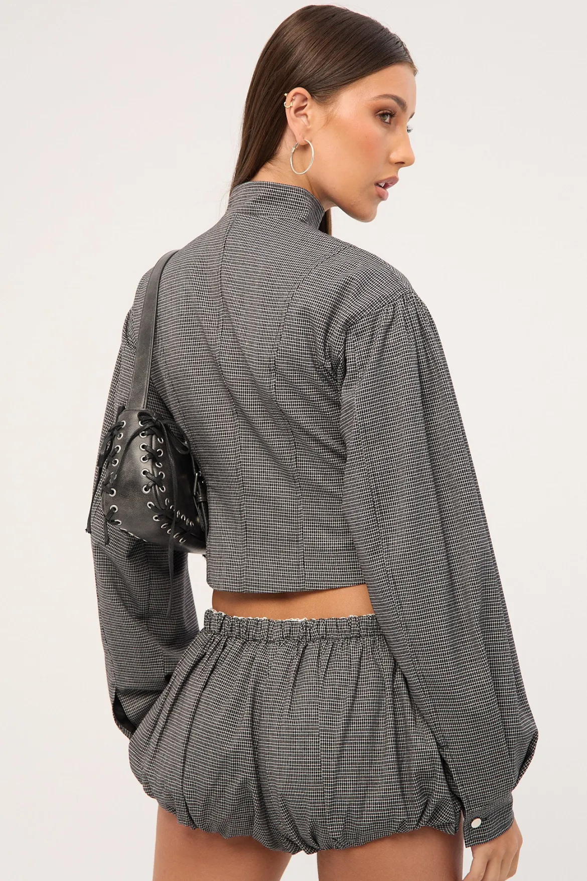 Eclipse Mini Short Onyx Plaid