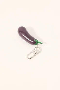 Eggplant Keyring Purple