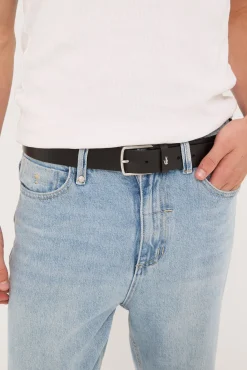 Elegance 35mm Plain Leather Belt Noir