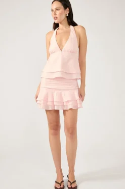 EllaMae Ruffle Mini Skort Light Pink