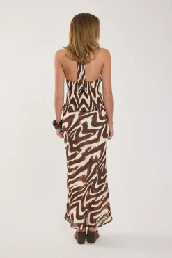 Elliot Halter Top Brown Print