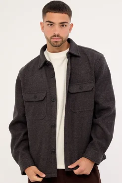 Elmer Heavyweight Overshirt Dark Grey