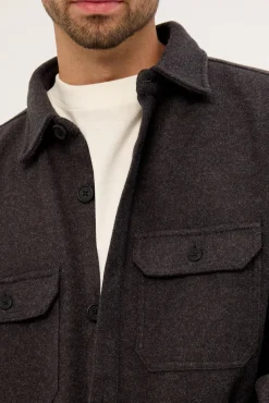 Elmer Heavyweight Overshirt Dark Grey