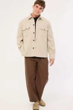 Elmer Heavyweight Overshirt Natural Marle