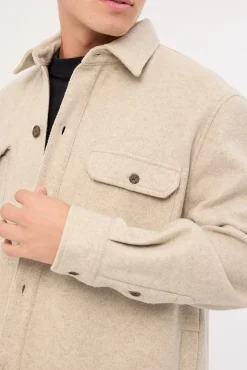 Elmer Heavyweight Overshirt Natural Marle