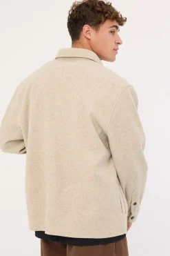 Elmer Heavyweight Overshirt Natural Marle