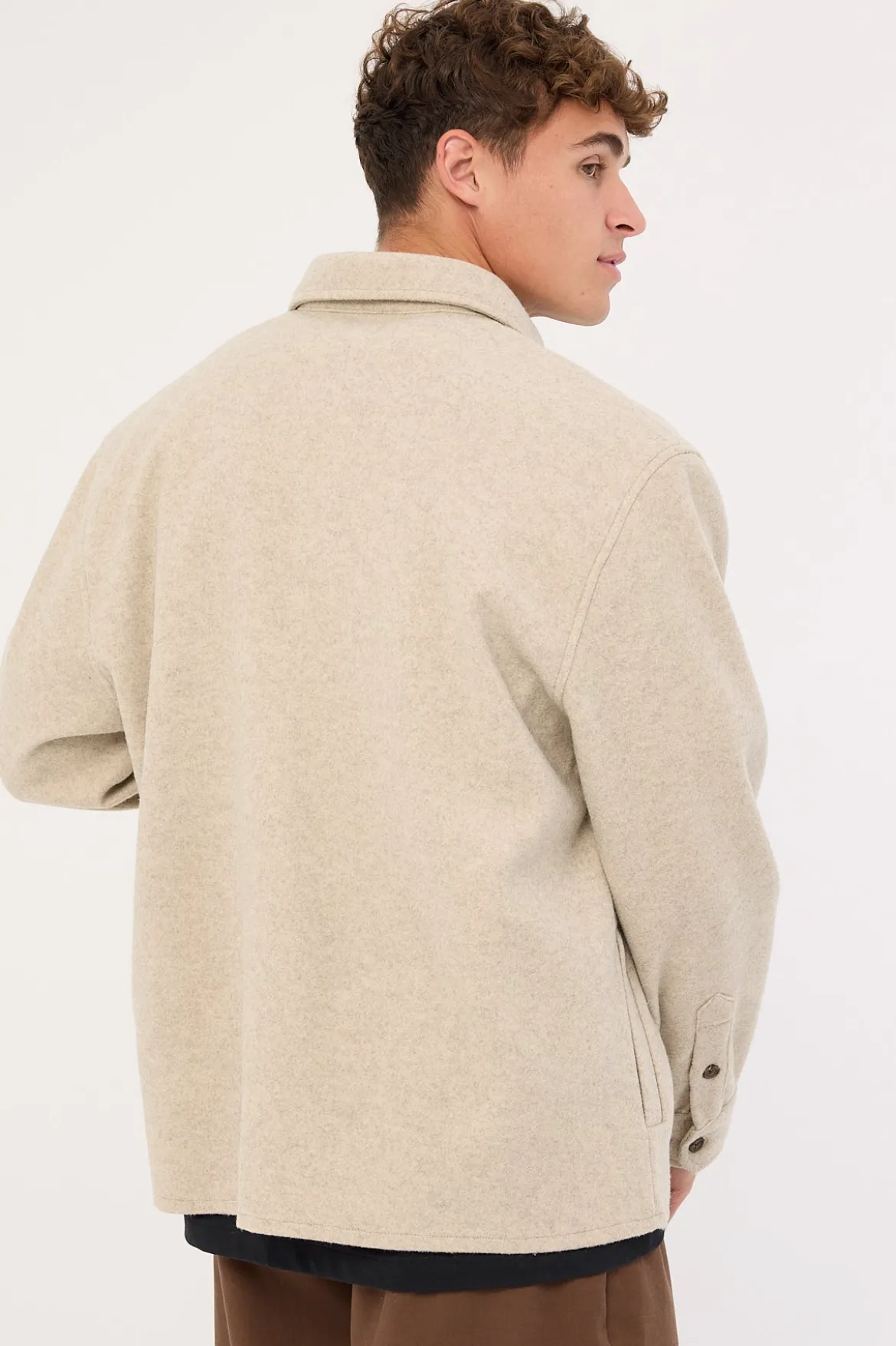 Elmer Heavyweight Overshirt Natural Marle